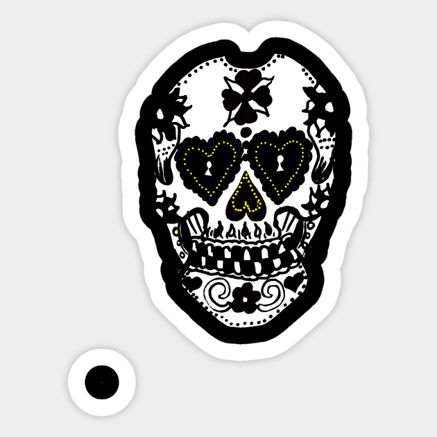 Sugar Skull II Sticker by Suzanne_Kurilla